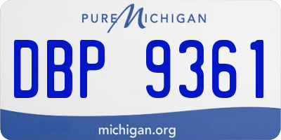MI license plate DBP9361