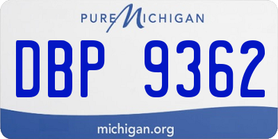 MI license plate DBP9362