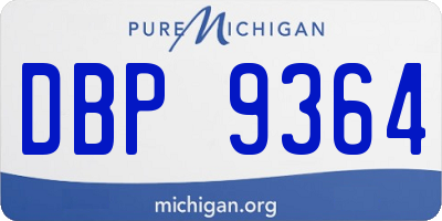 MI license plate DBP9364
