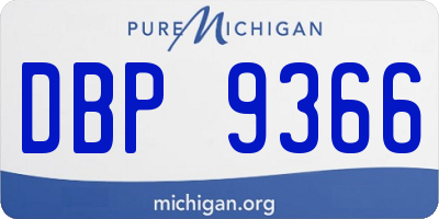 MI license plate DBP9366