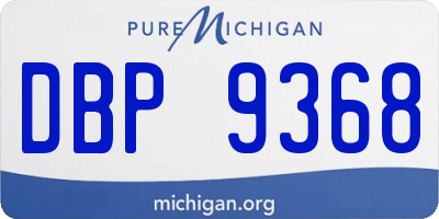 MI license plate DBP9368