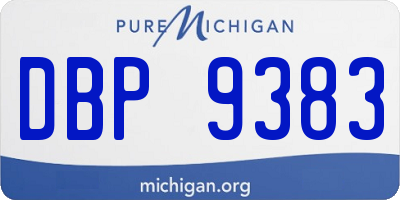 MI license plate DBP9383