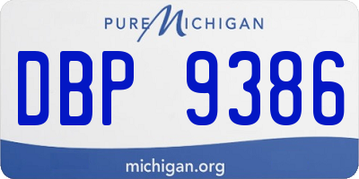 MI license plate DBP9386