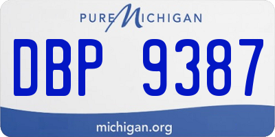 MI license plate DBP9387