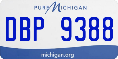 MI license plate DBP9388