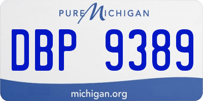 MI license plate DBP9389
