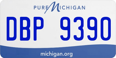MI license plate DBP9390