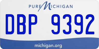 MI license plate DBP9392