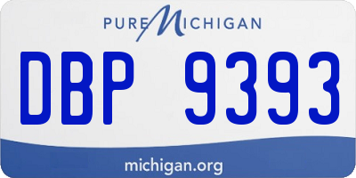 MI license plate DBP9393
