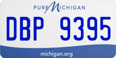 MI license plate DBP9395