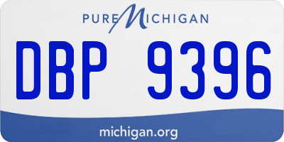 MI license plate DBP9396