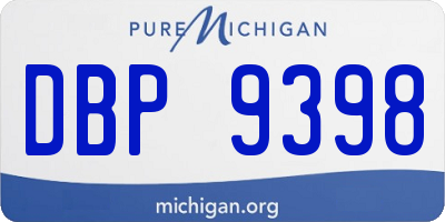 MI license plate DBP9398