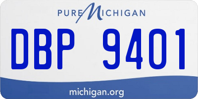 MI license plate DBP9401