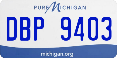MI license plate DBP9403