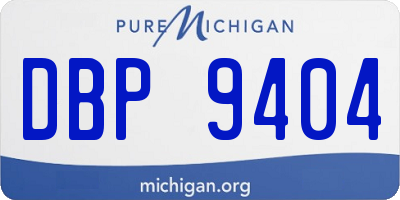 MI license plate DBP9404