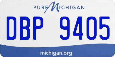 MI license plate DBP9405