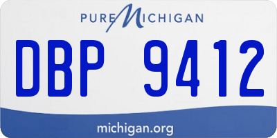 MI license plate DBP9412