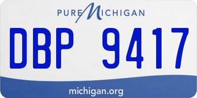 MI license plate DBP9417