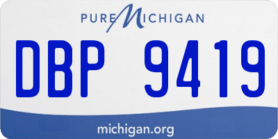 MI license plate DBP9419