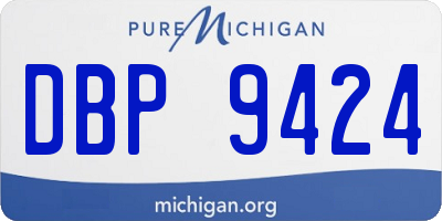 MI license plate DBP9424