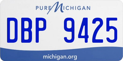 MI license plate DBP9425