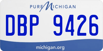 MI license plate DBP9426