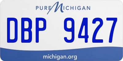 MI license plate DBP9427
