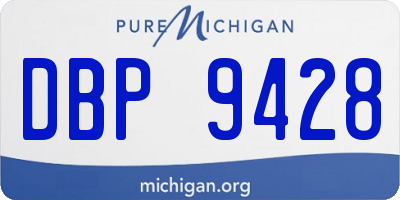 MI license plate DBP9428