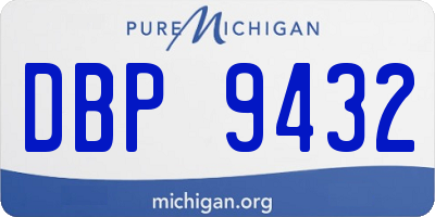 MI license plate DBP9432