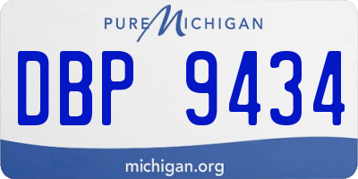 MI license plate DBP9434