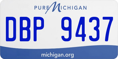 MI license plate DBP9437