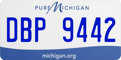 MI license plate DBP9442