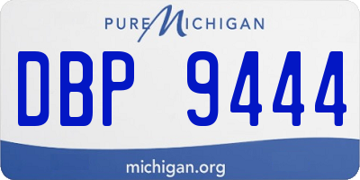 MI license plate DBP9444