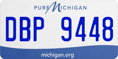 MI license plate DBP9448