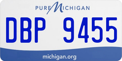 MI license plate DBP9455