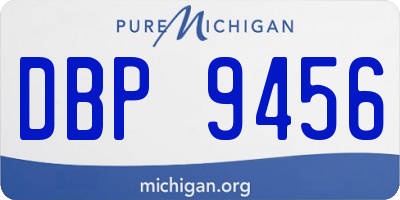 MI license plate DBP9456