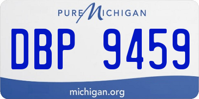 MI license plate DBP9459