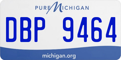 MI license plate DBP9464