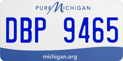 MI license plate DBP9465