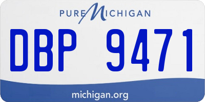 MI license plate DBP9471