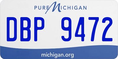 MI license plate DBP9472