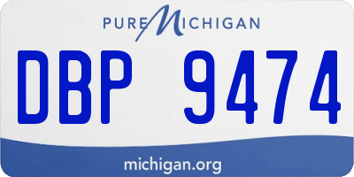 MI license plate DBP9474