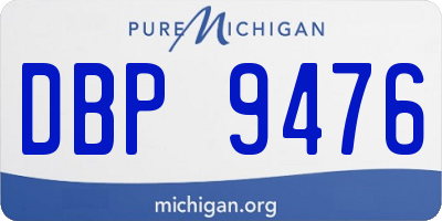 MI license plate DBP9476