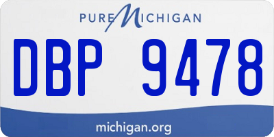 MI license plate DBP9478