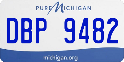 MI license plate DBP9482
