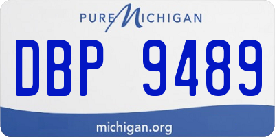 MI license plate DBP9489