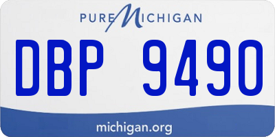 MI license plate DBP9490