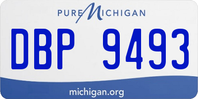 MI license plate DBP9493