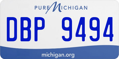 MI license plate DBP9494