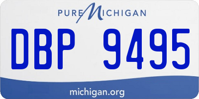 MI license plate DBP9495